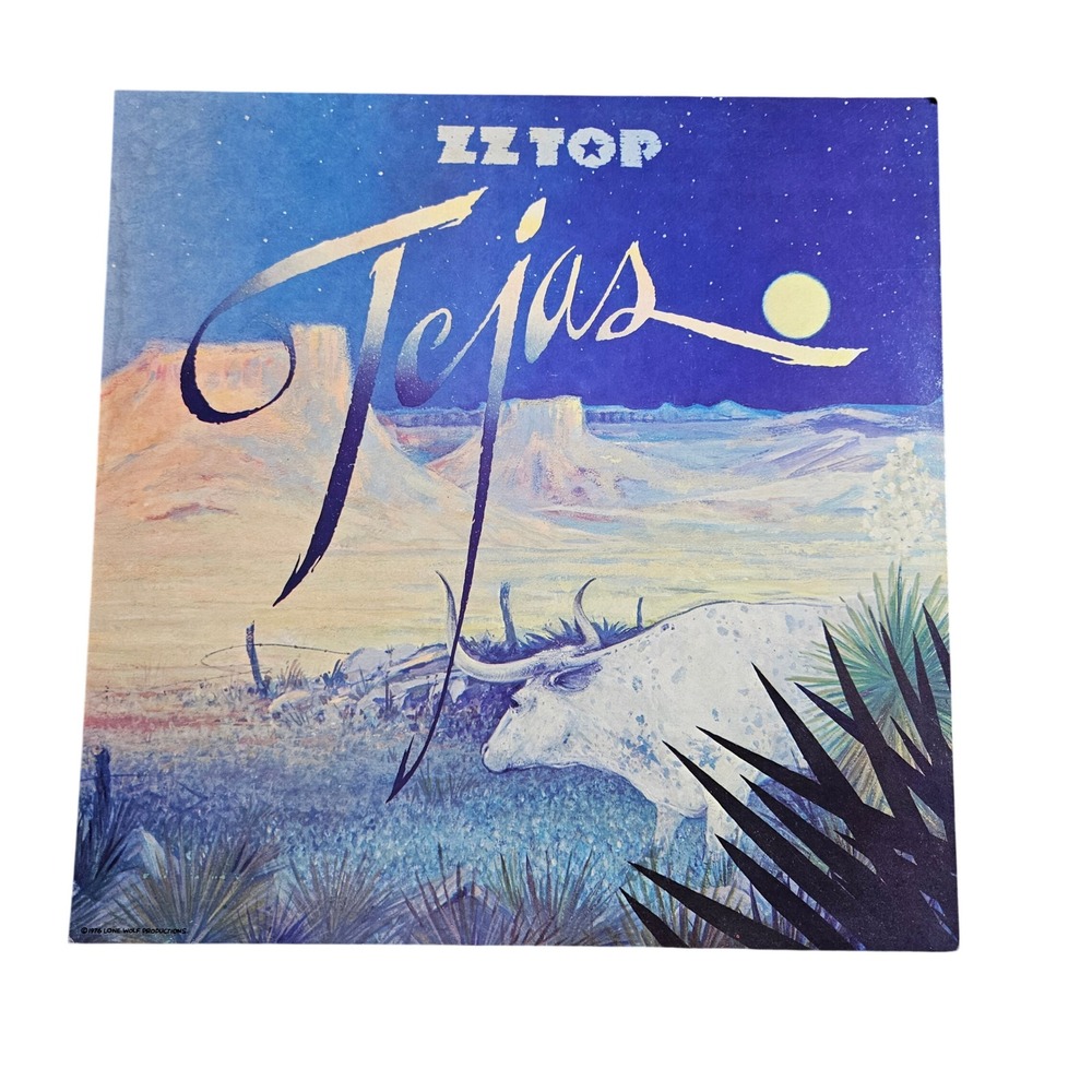 ZZ Top Tejas Vintage 1976 Promo Flat Album Poster 12x12 Southern‎ Rock Ad